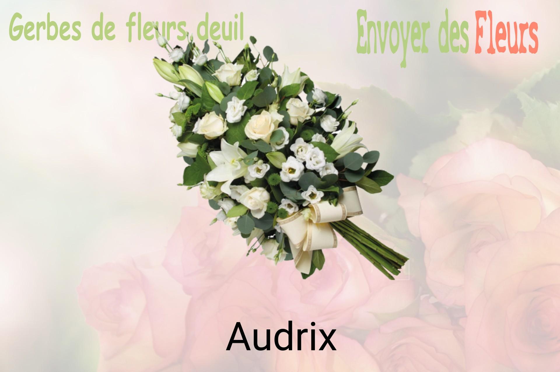 Gerbe de fleurs de deuil livrée à Audrix